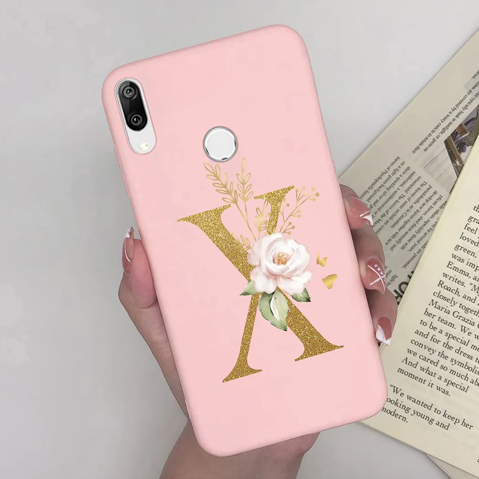 For Huawei Y7 Y7 Prime Pro 2019 Case Cute Letters Soft Slim Silicone Phone Back Cover Cases For Huawei Y7 Y 7 2019 DUB-LX1 Case