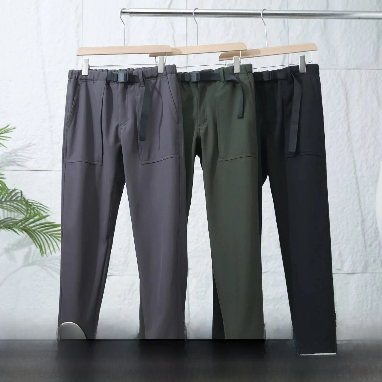 

Outdoor Hardell Men's Fce Lined 3D Tailored Casual Pants Breathable Windproof Water Resistant Soft ell Straight Leg Tr...