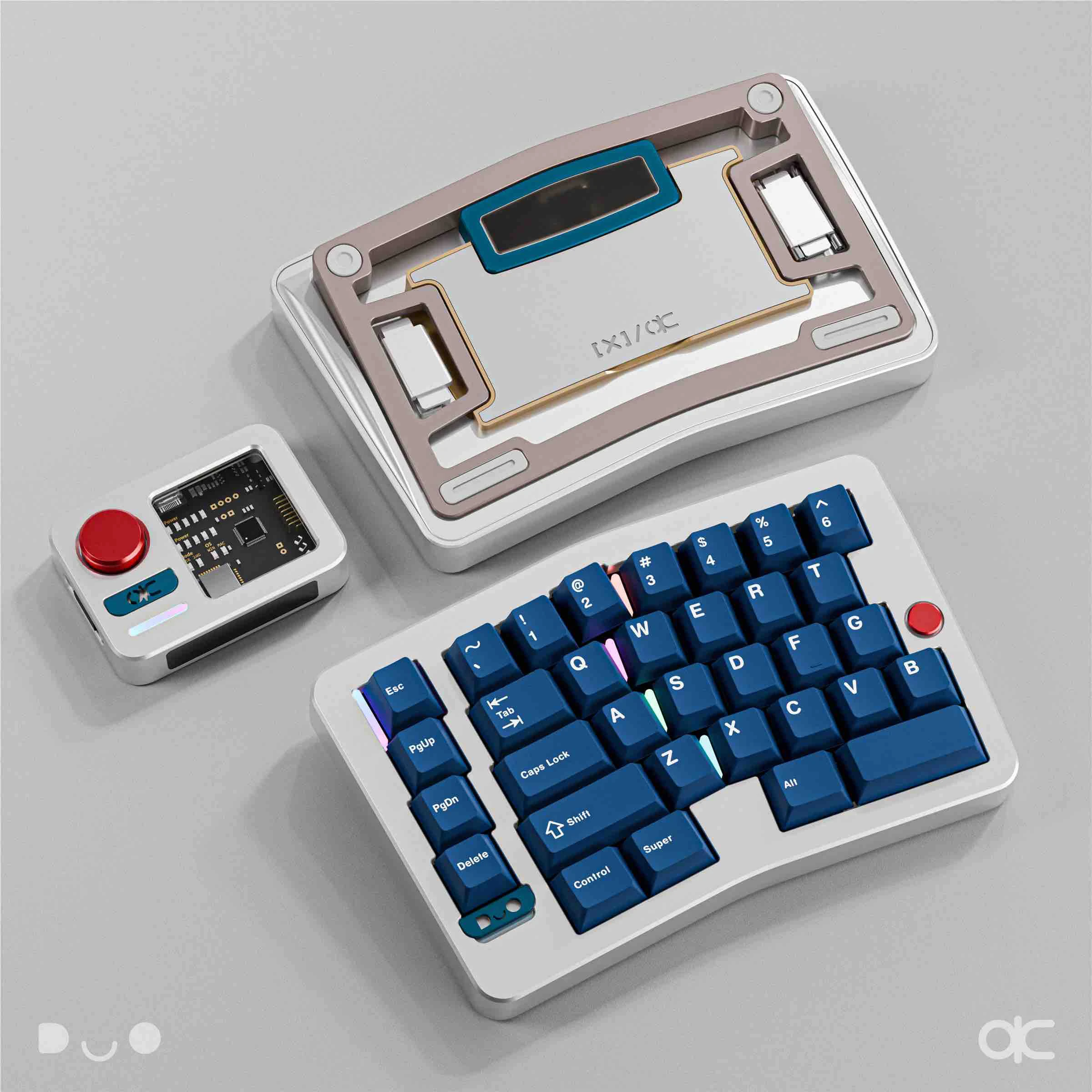 NEW Qwertykeys Alice Duo Split Mechanical Keyboard Kit Aluminum
