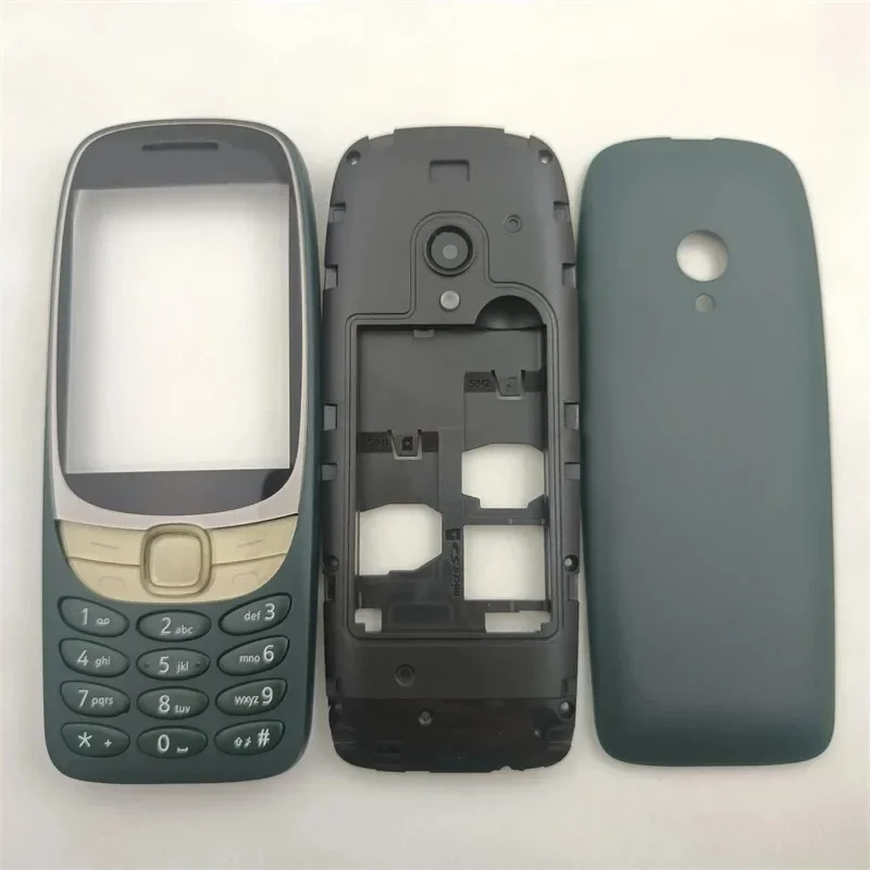 Full Housing Case for Nokia 6310 4G Dual Sim Card Shell Battery Cover Housing Case + English Keypad Replace