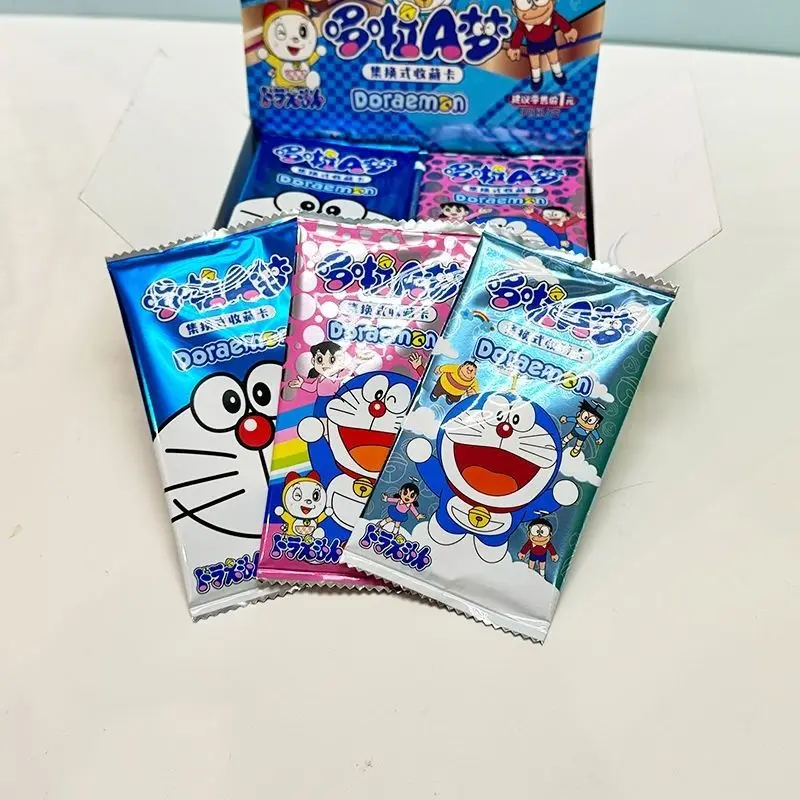 New Doraemon animation peripherals Kawaii collectible flash cards cute Doraemon Big Bear rare collectible cards gifts wholesale