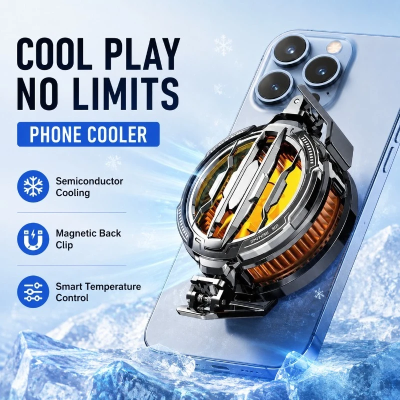 Phone Cooler Semiconductor Magnetic Back Clip Universal Temperature Control Portable for Cell Phone