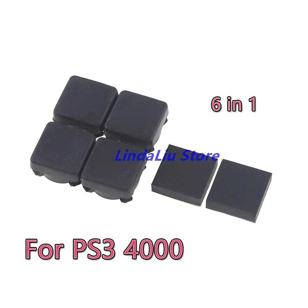 20Set untuk PS3 4000 Kaki Karet untuk Pengendali Playstation3 PS3 4K Kaki Tombol Plastik Sekrup Sumbat Debu Set Suku Cadang Bantalan Debu Lembut