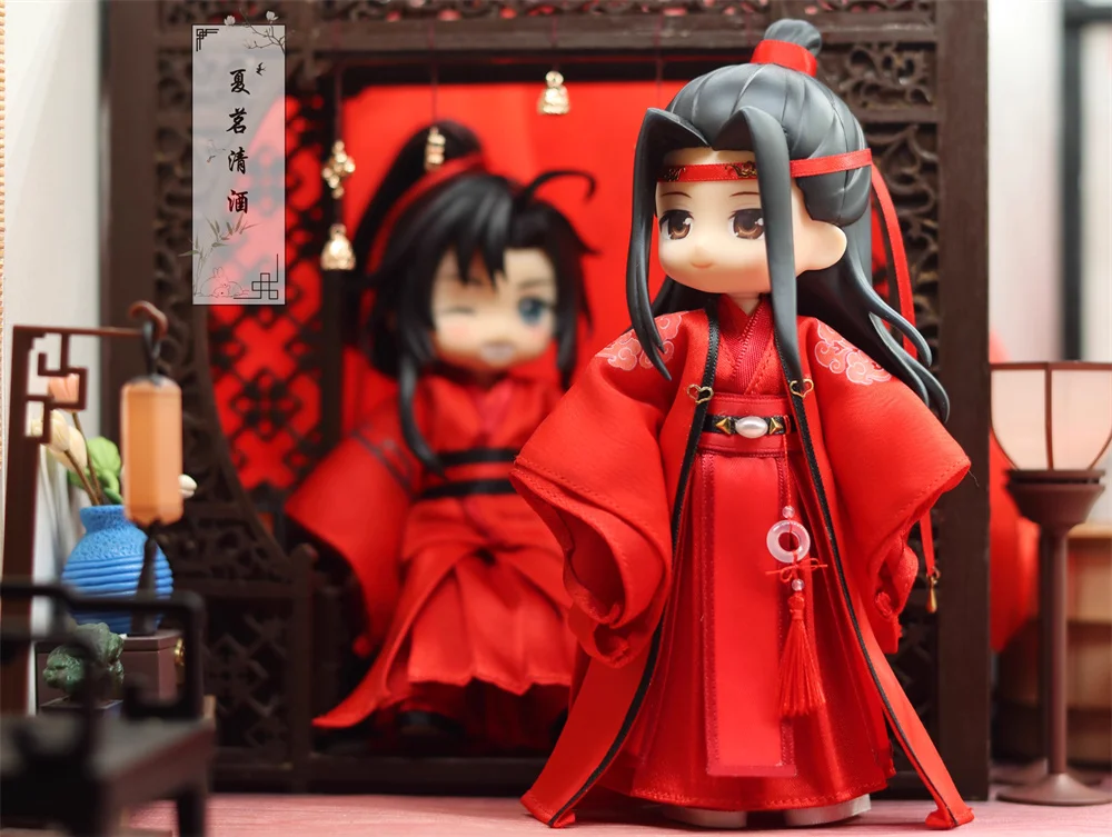 Anime MDZS Mo Dao Zu Shi Wei Wuxian Lan Wangji Handmade Wedding Ancient Costume OB11 P9 P10 Clothes Cosplay Original Kids Gift