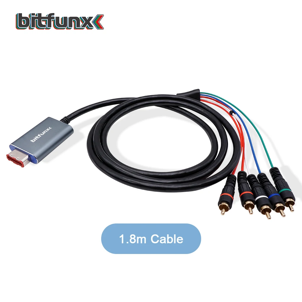 Bitfunx Component Video 5RCA YPbPr Kabel für Nintendo GameCube NGC Digital AV Ausgang Hochwertiges Bild