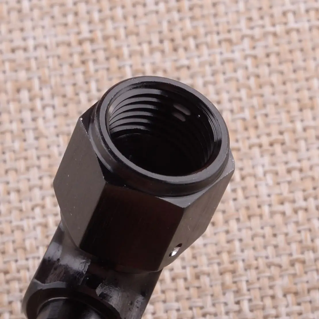 

Black 6AN AN6 Female To 3/8" 9.5mm Swivel Barb Fitting Hose 90 Degree Elbow Adapter Aluminum Alloy New Fit for All Car