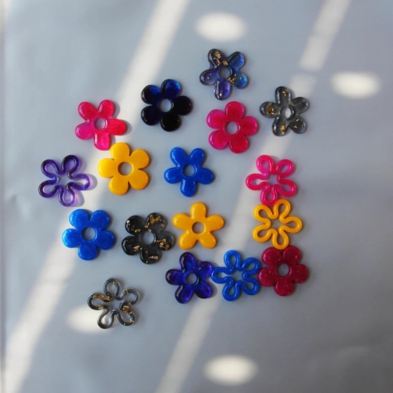 Silicone Flower Pendant Mold Crystal Epoxy Resin Casting Mould for DIY Jewelry Necklace Earrings Pendant Craft Making