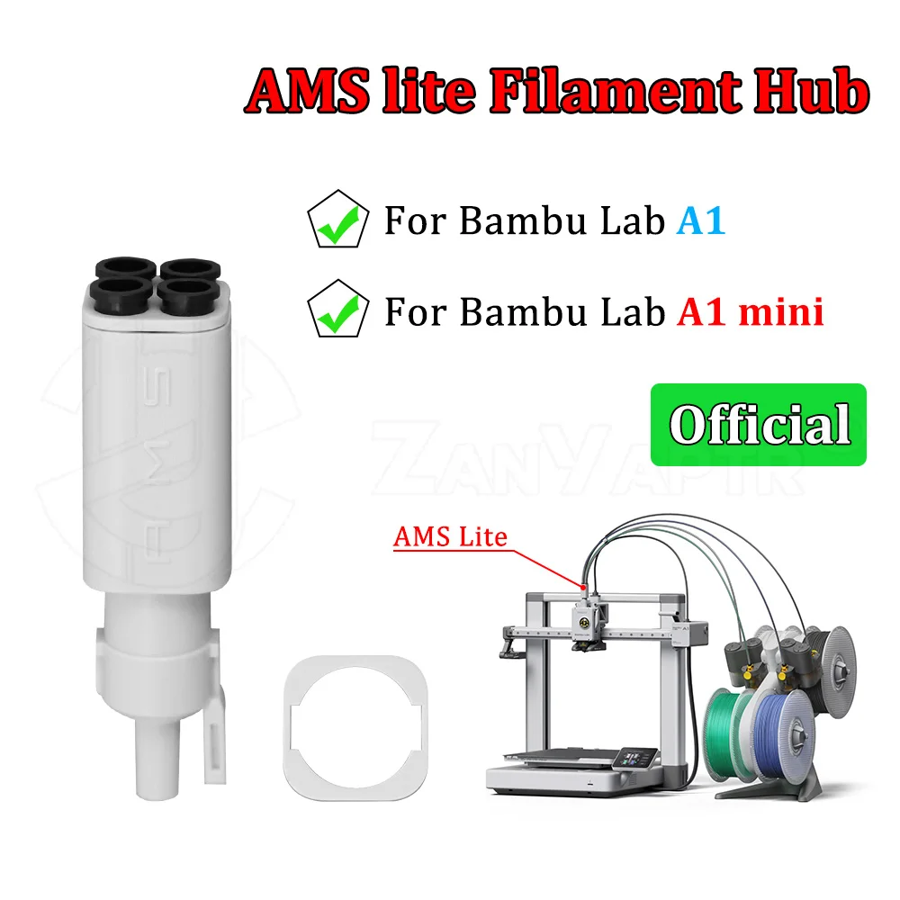 AMS Lite Filament Hub لـ Bambu Lab A1/A1mini مكونات خماسية تبديل المواد الاستهلاكية طباعة متعددة الألوان لأجزاء الطابعة ثلاثية الأبعاد