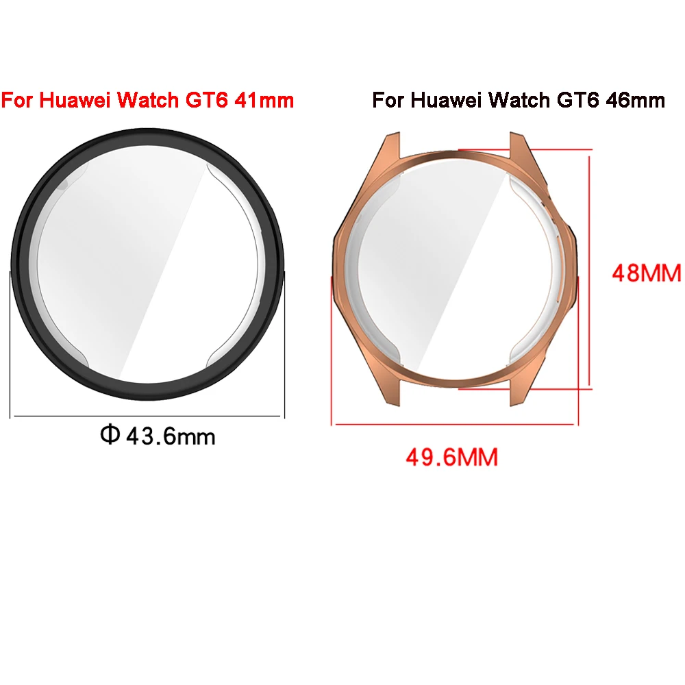 Protection Cases For Huawei Watch GT6 41mm 46mm Smartwatch TPU For Huawei Watch GT6 Pro 46mm Protective Case Shell Frame Cover