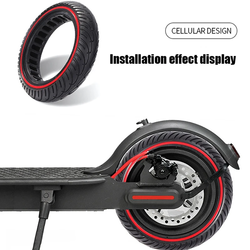 Electric Scooter Parts 8.5 Inch Light Elastic Shock-Absorbing Inflation-Free Solid Tires Electric Car Tires