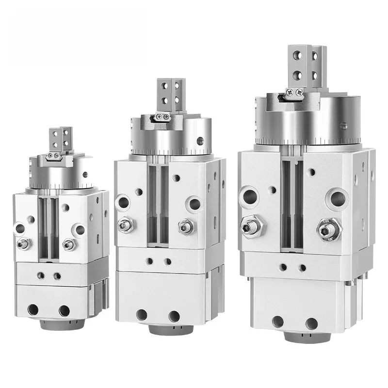 Rotary Swing Finger Gripper Pneumatic Air Cylinder MRHQ10D 16D 20D 25D‑90S 180S‑N Rotating Clamping Cylinder for Robot Manipulat