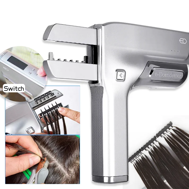 Hot Selling Hair Connector Tool Kit 6D Third Generation No-trace Hair Extension Machine Salon Hair Styling Tool
