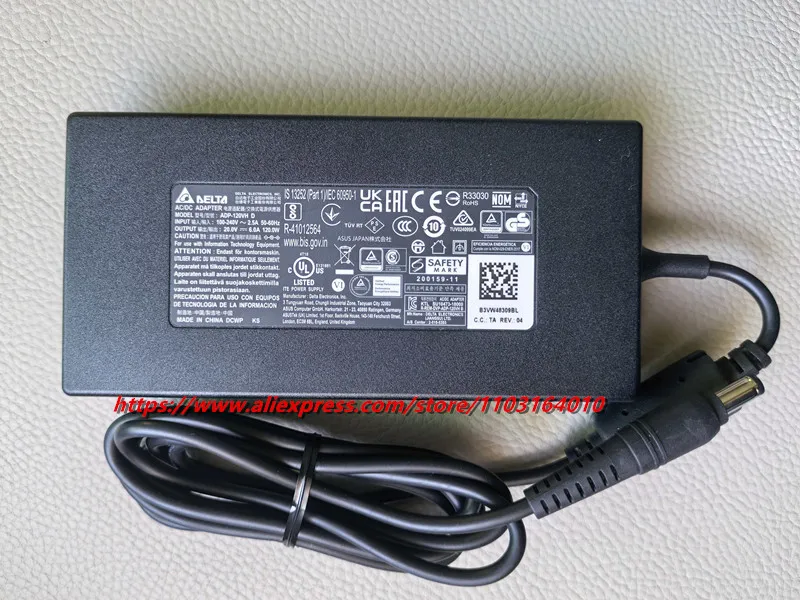 Genuine DELTA ADP-120VH D AC/DC Adapter 20V 6A 120W Charger For MSI/Intel/Asus Laptop Power Supply