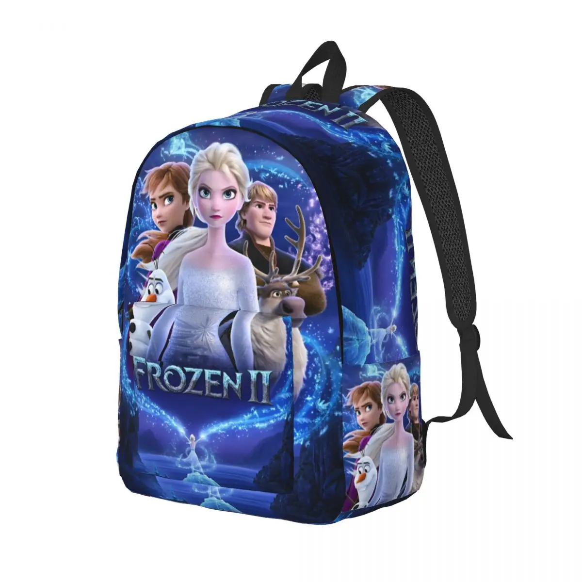 Olaf Anna Elsa Princess Frozened Teenage Backpack Outdoor Student Hiking Travel Daypack for Men Women Laptop Shoulder Bag