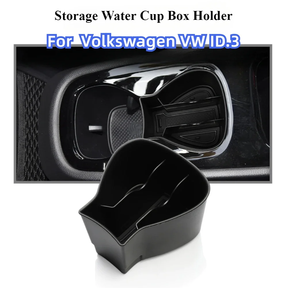 For Volkswagen VW ID.3 ID3 2020-2024 Water Cup Location Storage Box Cup Holder Separate Storage Boxes Centre Console Organizer