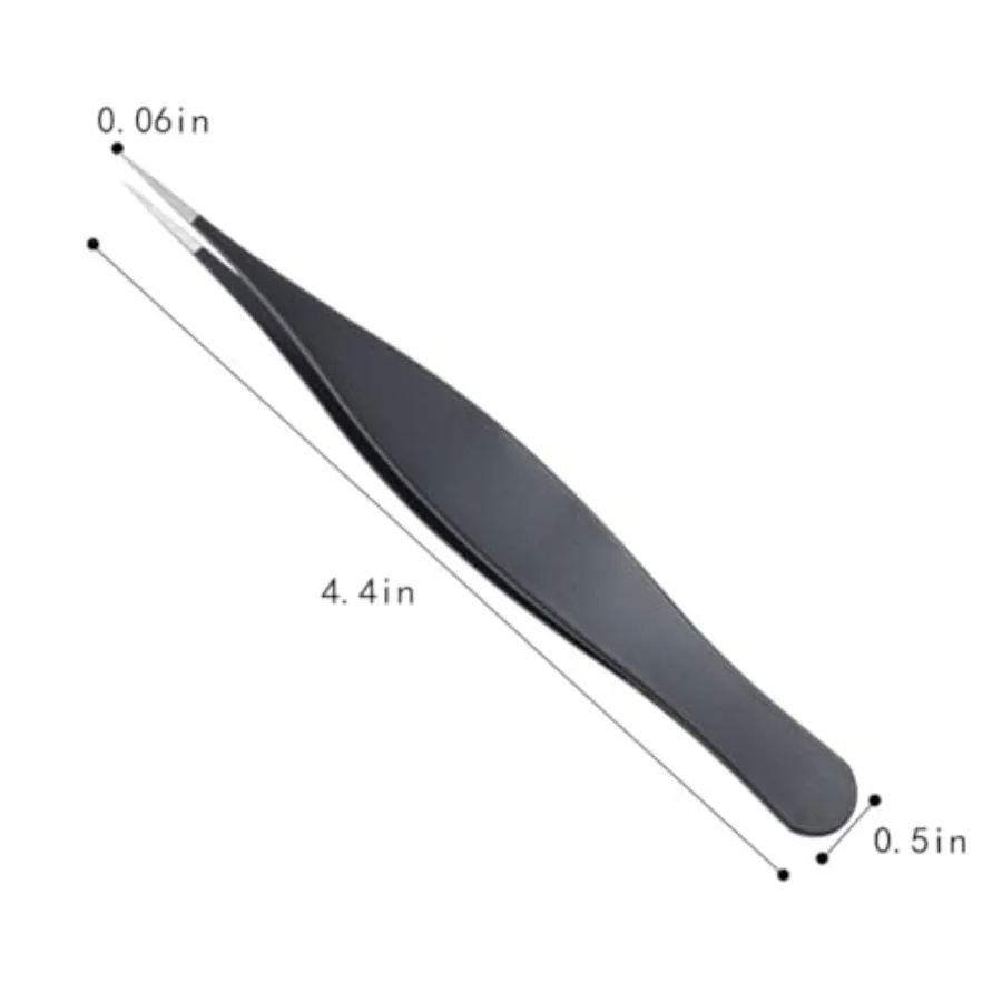 Super Sharp Pointed Tweezers Precision Fine Point Tip Ingrown Hair Tweezers Kit Best Pointed Tweezers for Women Chin Hair Remov