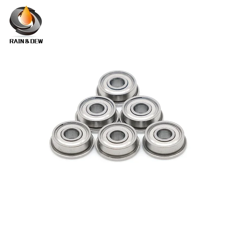 10PCS FR2-5ZZ Flange Bearing 3.175x7.938x3.571 mm ABEC-7  Inch Flanged FR2-5 Z ZZ Ball Bearings