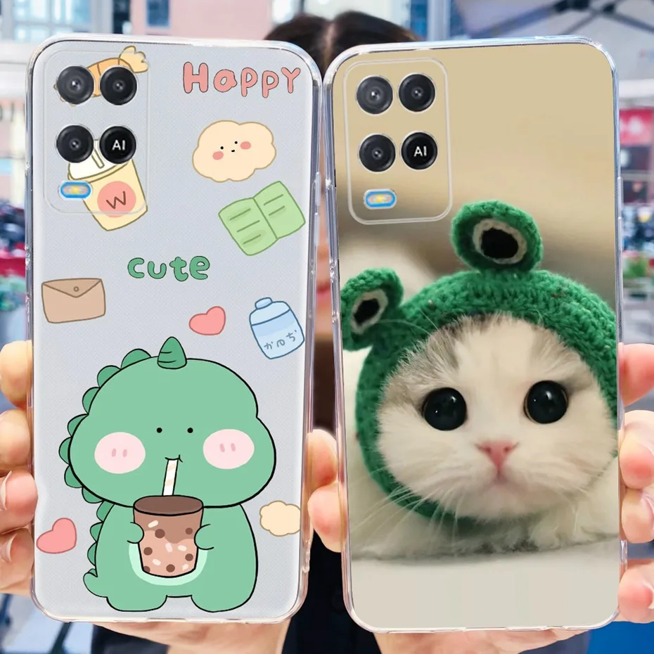 Para OPPO A54 4G funda de teléfono moda suave silicona TPU fundas para OPPO A54 5G A54s A 54 54s CPH2239 CPH2273 CPH2195