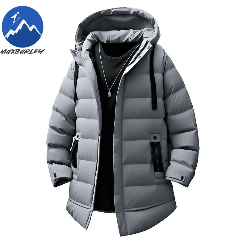 

Brand Mens Padded Jacket Hooded Korean Style Cold Resistant Quilted Jackets 2026 Lightweight Knee Length Thick Winter Long Parka