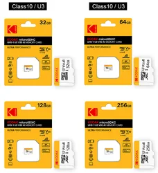 KODAK High-Speed UHS-I U3 V30 A1 MicroSDXC Memory Card - Class 10, 4K Ultra HD, 100MB/s - 32GB, 64GB, 128GB, 256GB Multi-Pack Op