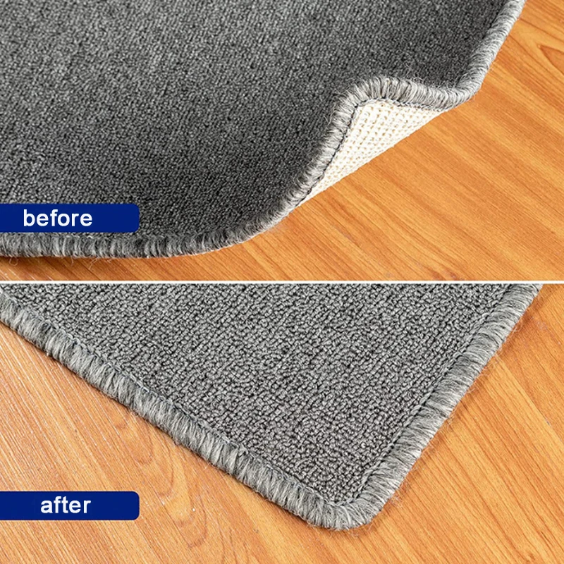 16pcs  Floor Rug Mat Tape Gripper Corner Pad Carpet Non-slip Sticker Reusable Washable Anti Curling Carpet Patch Fixed Stickers