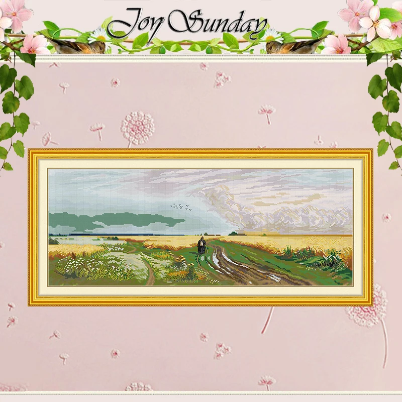 

The Road of Ray Patterns Counted Cross Stitch Set DIY 11CT 14CT 16CT Stamped DMC Cross-stitch Kit Embroidery Needlework Crafts