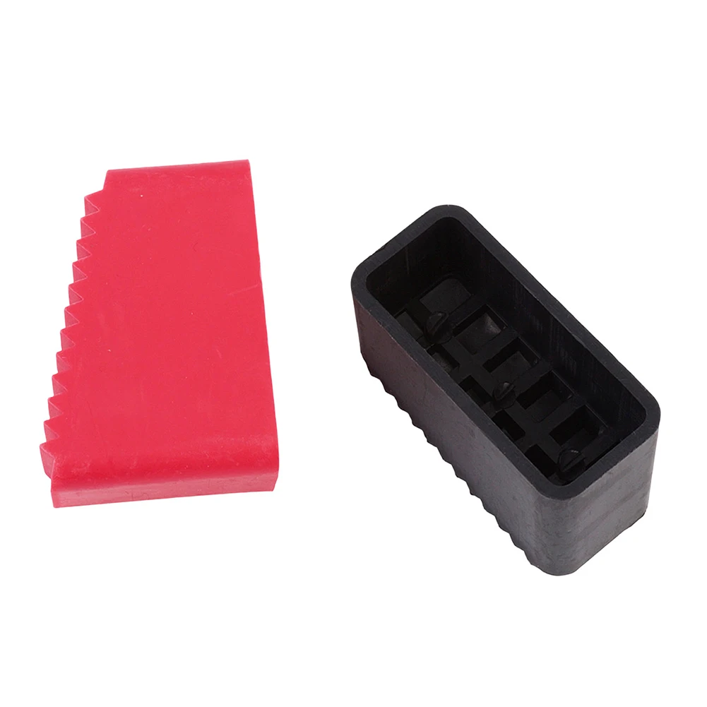 Four Piece Ladder Foot Covers Rubber Non Slip Pads for Step Telescopic and Miter Ladders Easy Install Protect Floors 55 38 25mm