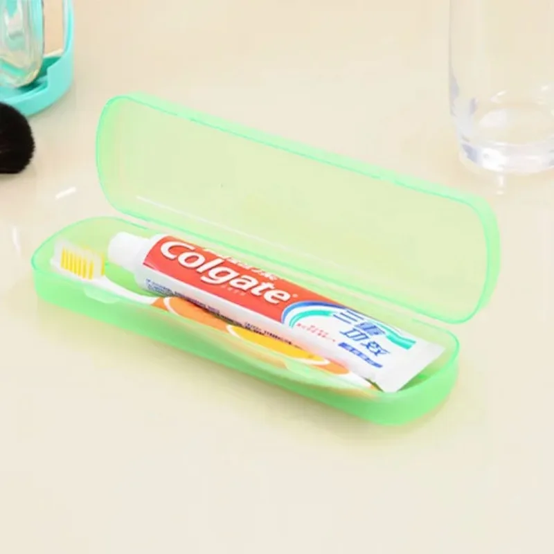 1 PC Portable Toothbrush Box Travel Toothbrush Case Bathroom Supplies Candy Color Storage Box Cute Empty Tooth Brush Boxes