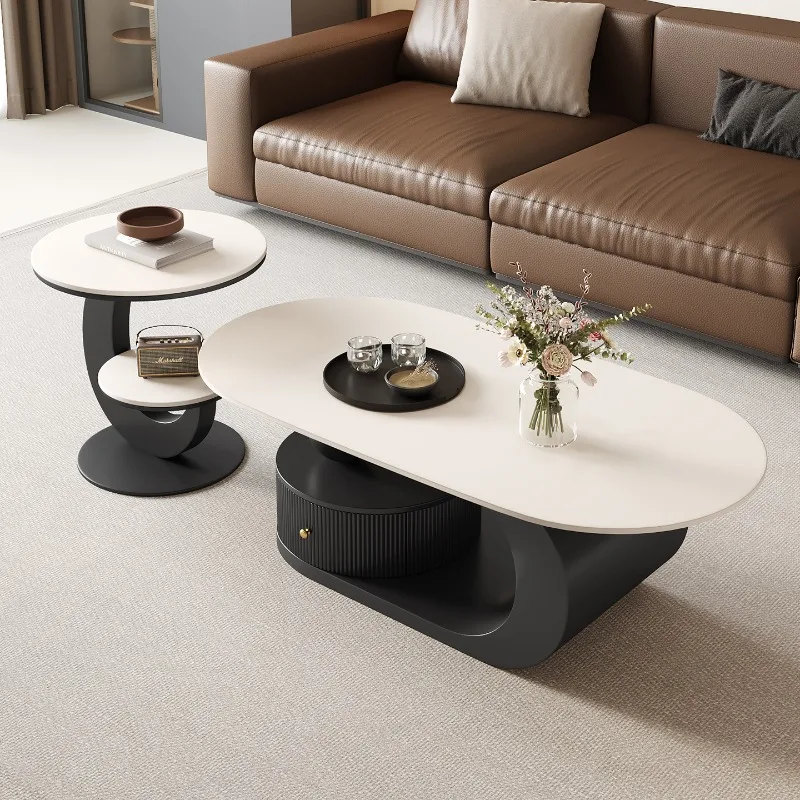 

Luxury Dinner Coffee Table Writing Moving Standing Drawers Designer Organizer Storage Side Table Modern Meubles Home Furniture