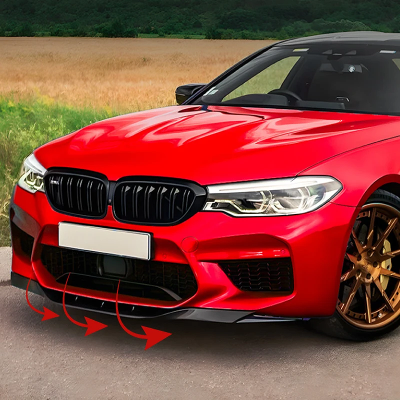 

For BMW Modification Part Car Front Bumper Lower Lip Spoiler Decorative Frame Fit For BMW 5 Series M5 F90 2018-2020 Pre-facelift