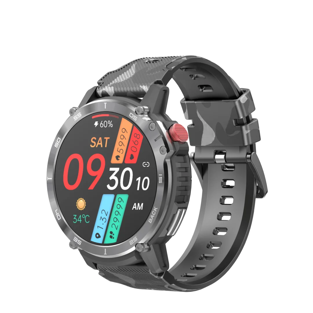 LEADOYS Gorilla ساعة ذكية للرجال والنساء رياضية خارج الخط مشغل موسيقى 1 جيجابايت + 4 جيجابايت تخزين 10 متر IP68 مقاوم للماء للصدمات ل Xi