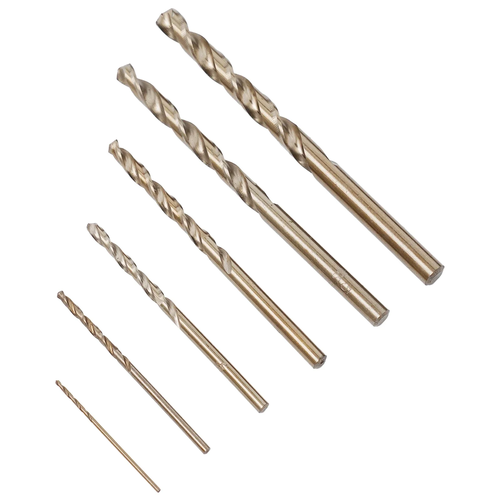 6pcs HSS M35 Cobalt Drill Bit Set 1 6mm For Stainless Steel And For Metal Drilling With 135 Degree Split Point Tip