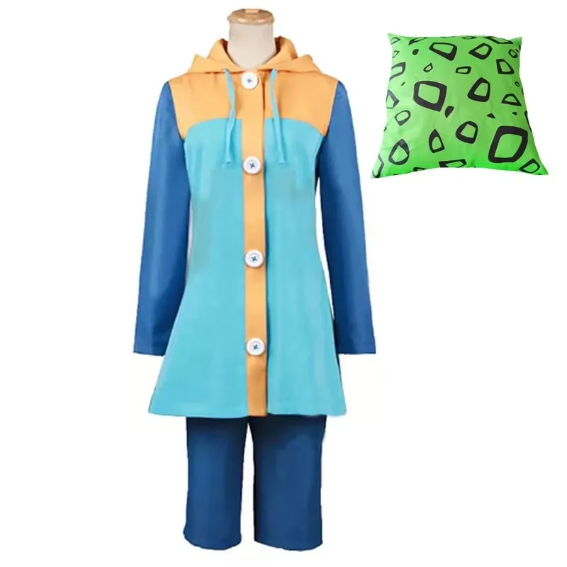 Anime Grizzly's Sin of Sloth King Harlequin Cosplay Kostüme Halloween Weihnachten Spielen Party Mantel Hosen Kissen Uniform Sets