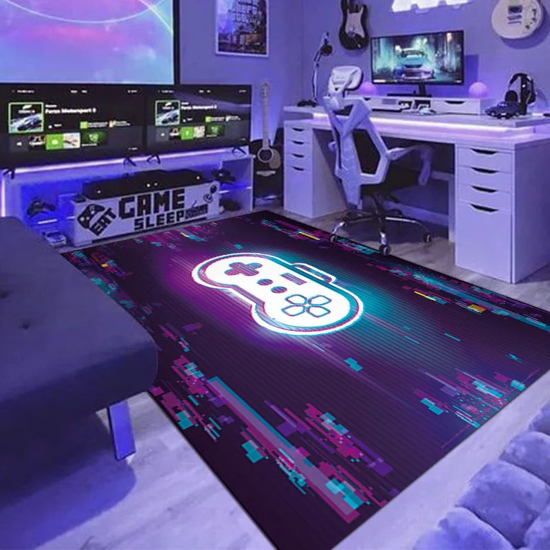 Funny Gamepad Area Rug I Paused My Game To Egg Hunt Carpet For Boys Bedroom Cool Video Game Controller Gaming Room Floor Mat