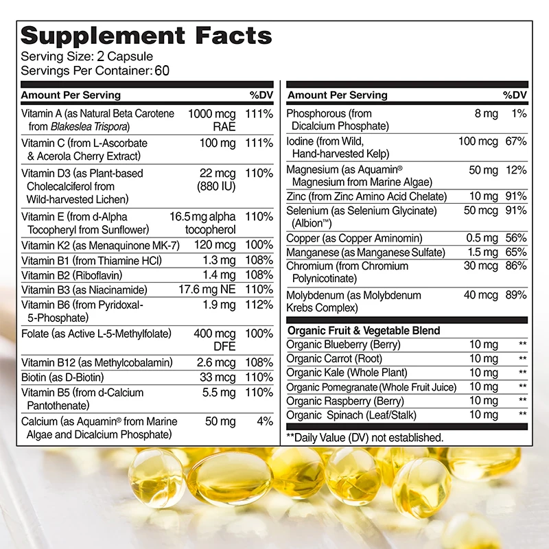 DAILY MULTIVITAMIN AND ANCIENT MINERALS with Vitamins, Minerals, and Amino Acids