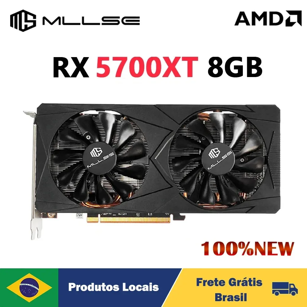 MLLSE AMD RX5700XT 8GB Graphics Card Placa De Video GPU GDDR6 256-bit 7nm Game Support Desktop CPU Video Card rx 5700xt 8gb