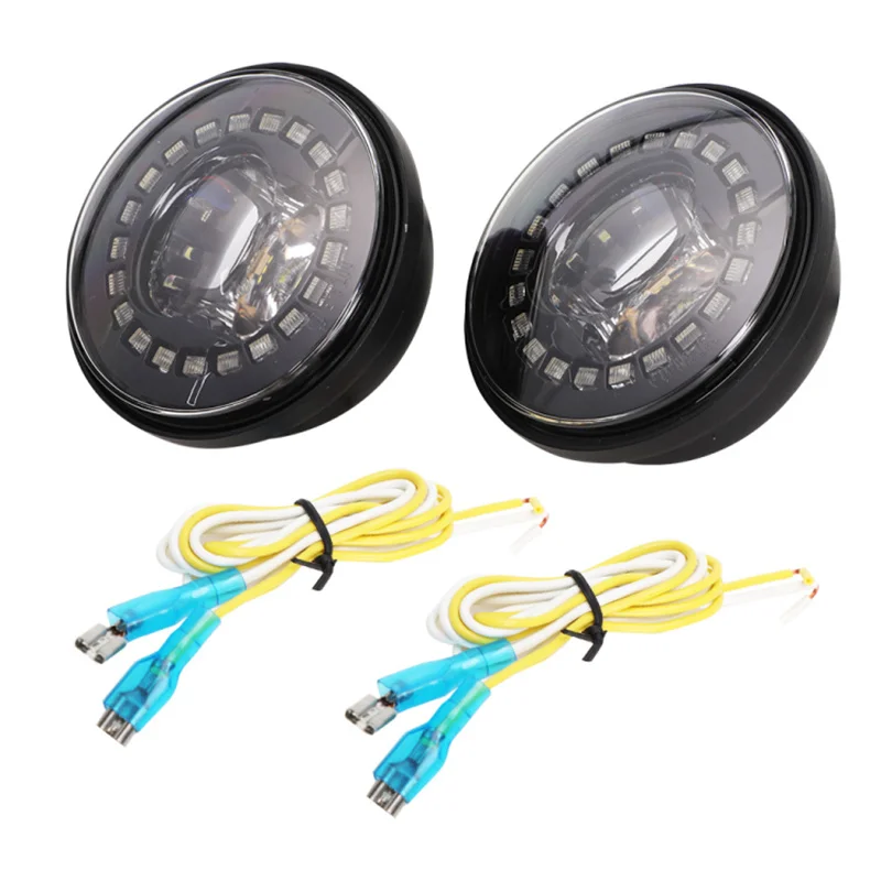 30W 4.5"inch Motorcycle LED Fog Light 4 1/2 Inch Auxiliary Lamps for Harley Electra Glide Ultra Limited FLHTK 2010-2016