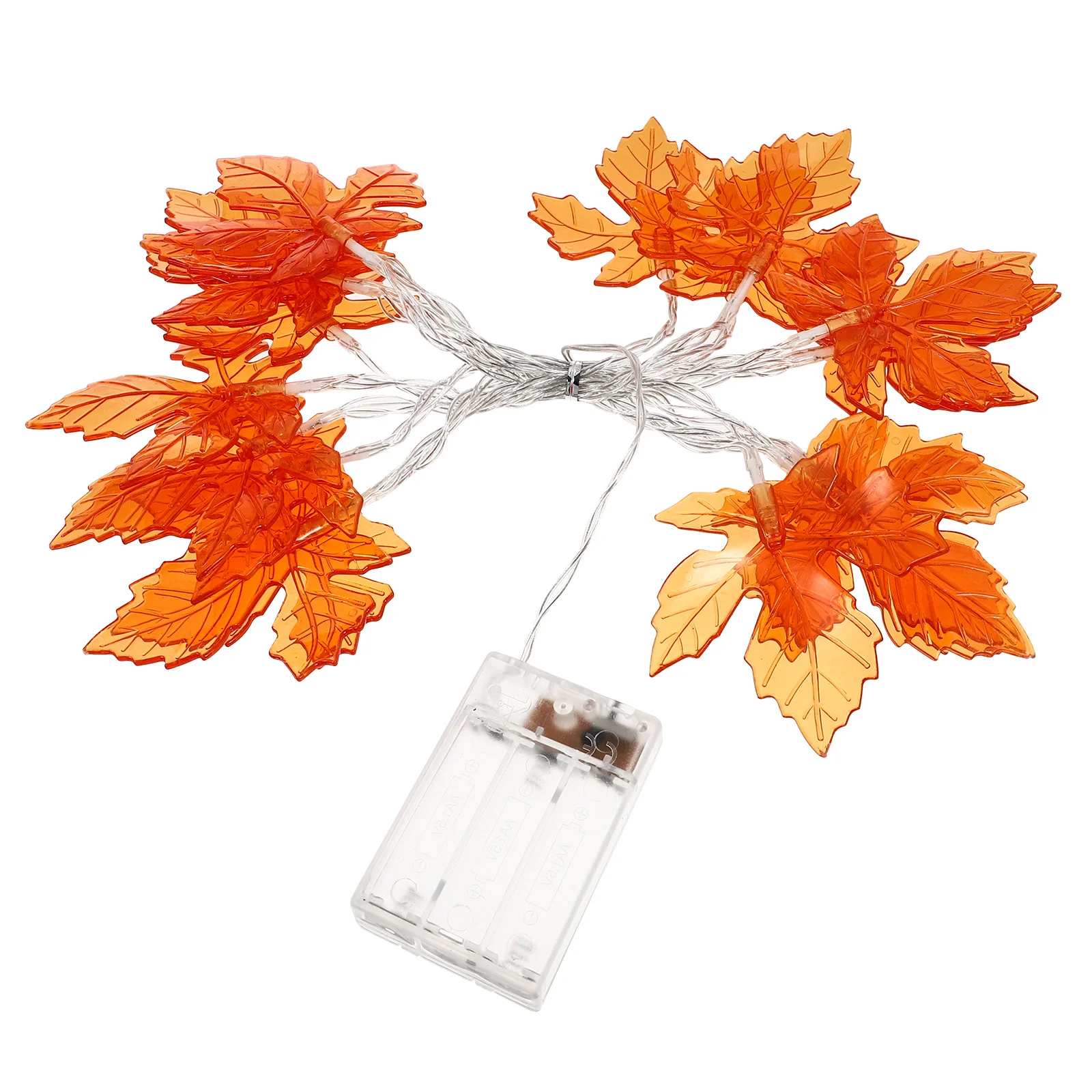 1 قطعة مابل ليف مصباح سلسلة ضوء برتقالي في الهواء الطلق داخلي سلسلة أضواء الزخرفية لمهرجان عيد الشكر هالوين ساحة الحفلات