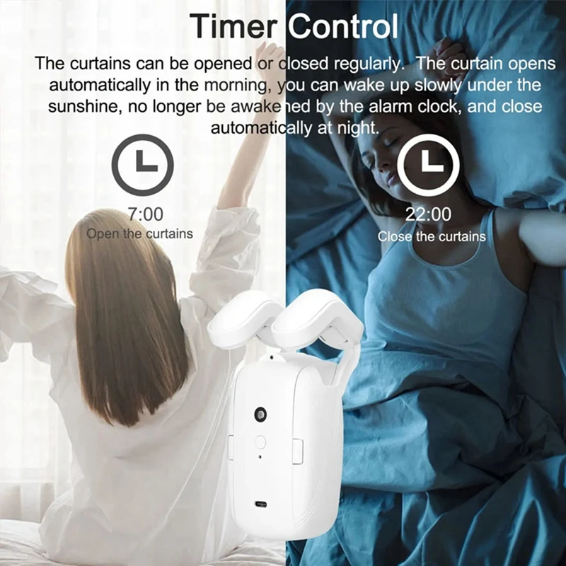 2 pçs tuya inteligente cortina elétrica motor bluetooth cortina de voz robô controle app compatível para google casa