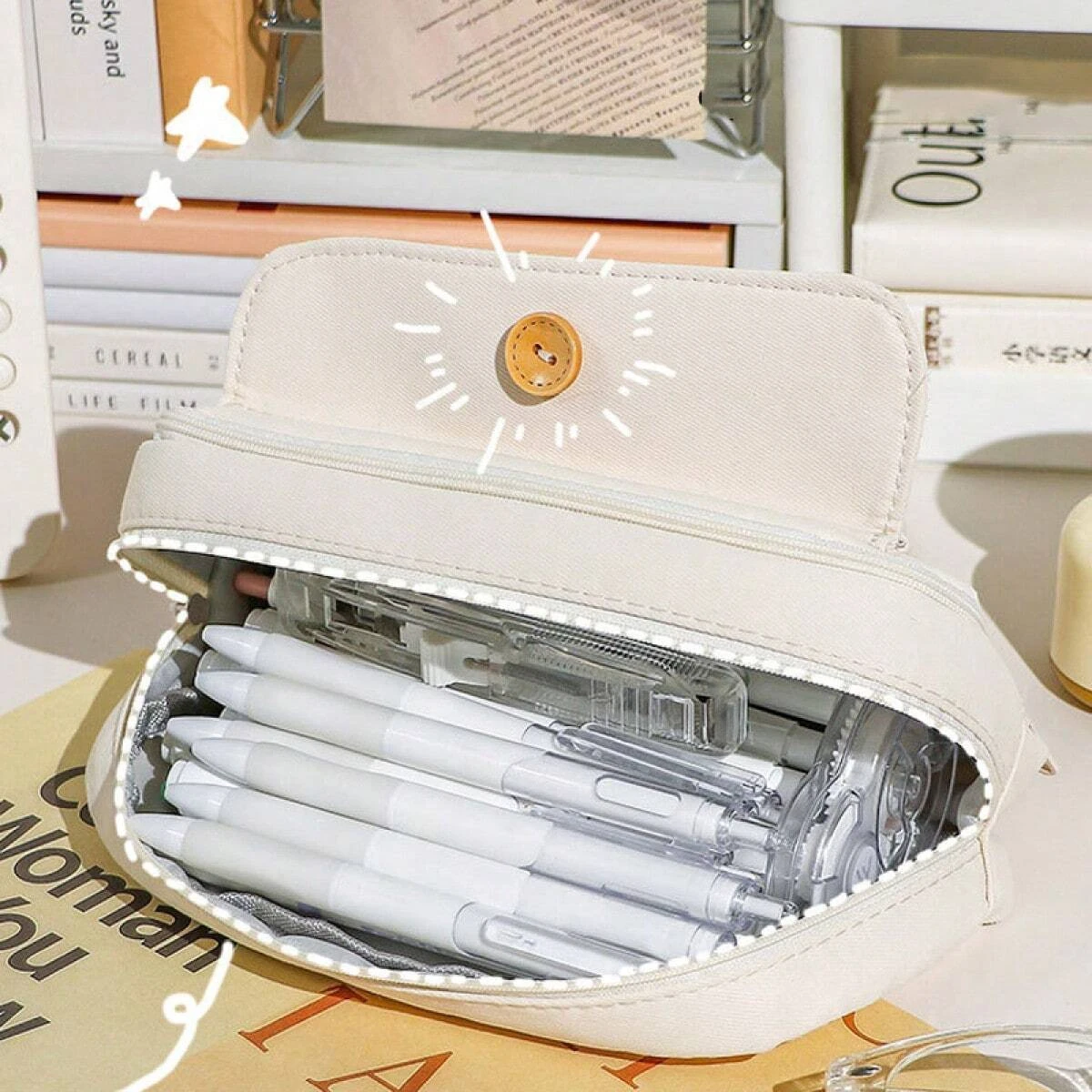 Girls Cosmetic Bag Makeup Tools Toiletries Storage Organizer Women Foundation Brush Eyebrow Pencil Lipstick Case Large Capacity