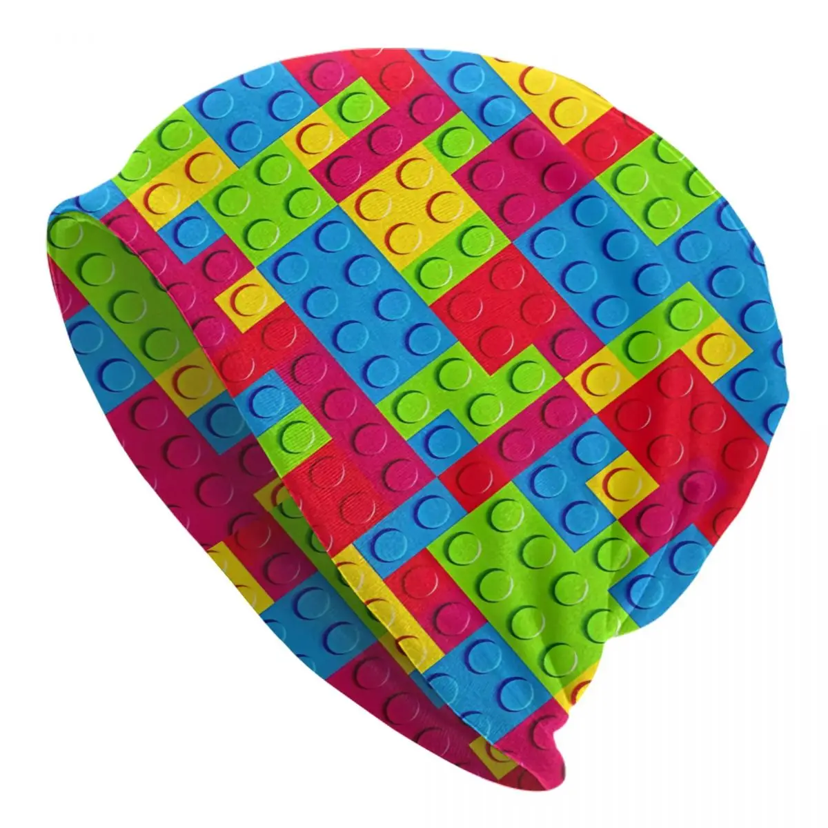 Coloured Bricks Bath Mat Men's Beanies Printed Chemotherapy Pile Outdoor Turban Breathable