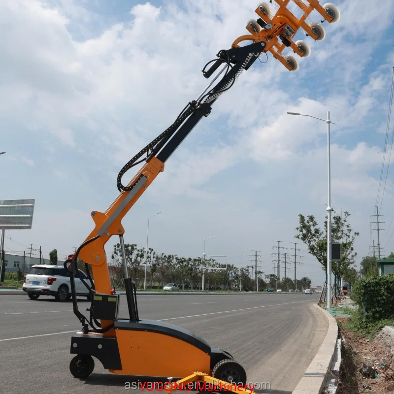 Remote Control Electric Vacuum Lifter Robot With Off-Road Tires For Glass Installation