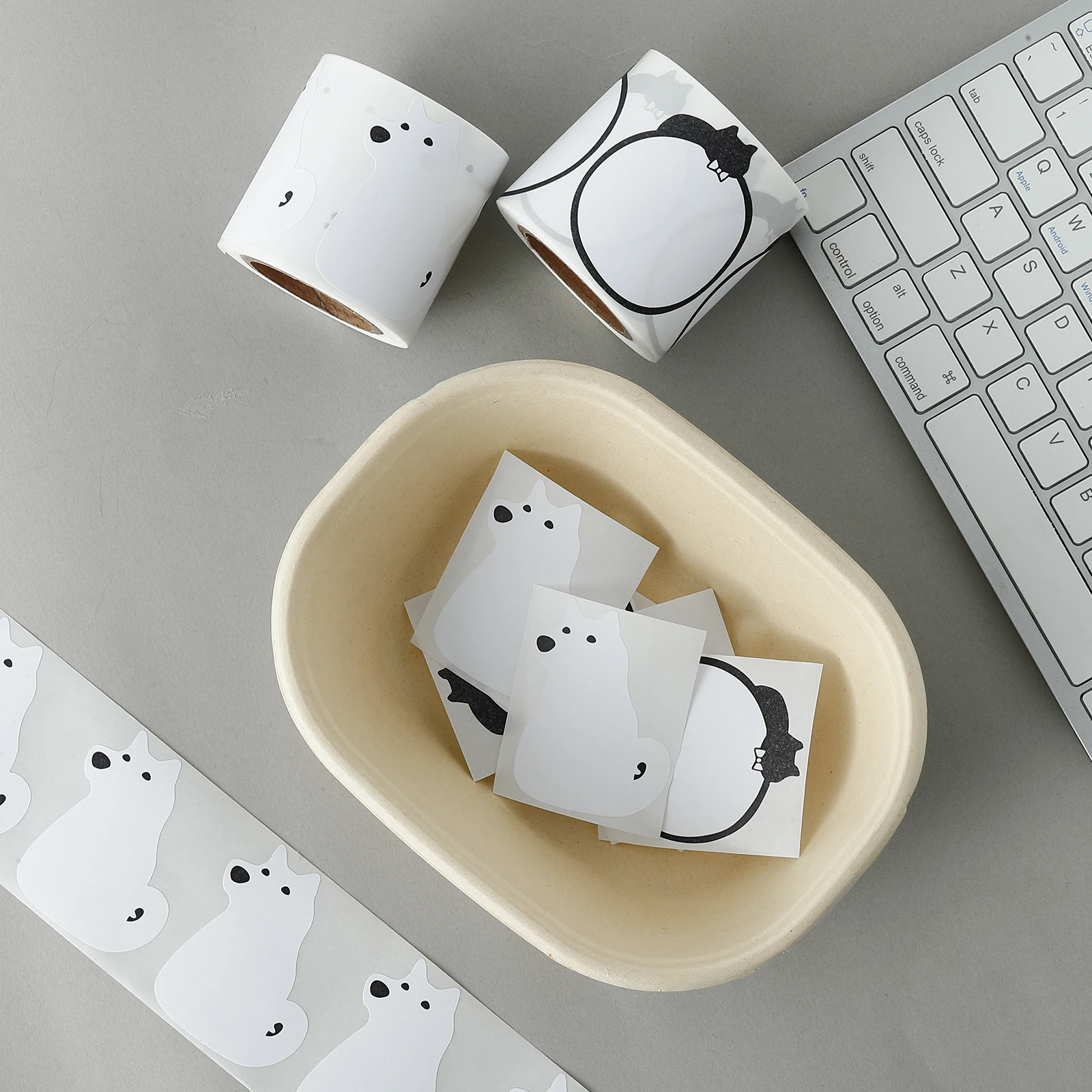 If Life Was a Cat | Waiting for You to Come Home | Also Waiting for You to Go Out | Writable Adhesive Stickers