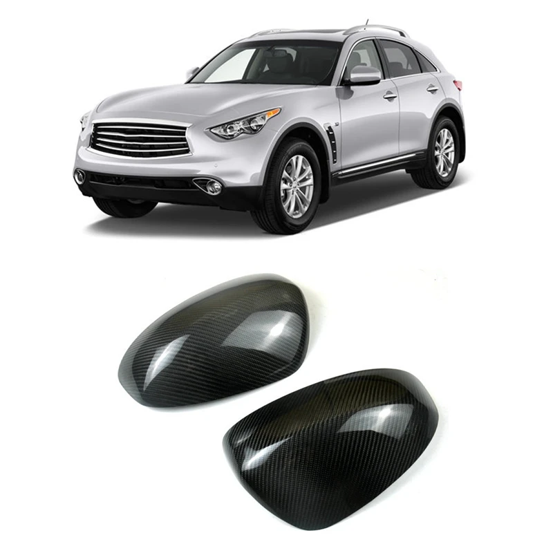 

For 2014-2017 Infiniti QX50 QX70 Carbon Fiber Side Mirror Covers Side Wing Mirror Cover Cap