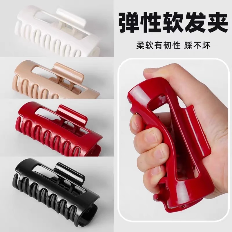 

Safe Soft Silicone Shark Clip Anti Collision Protection Durable Flexible Unsnappable Claw Clip Hair Grab Decorations Accessories