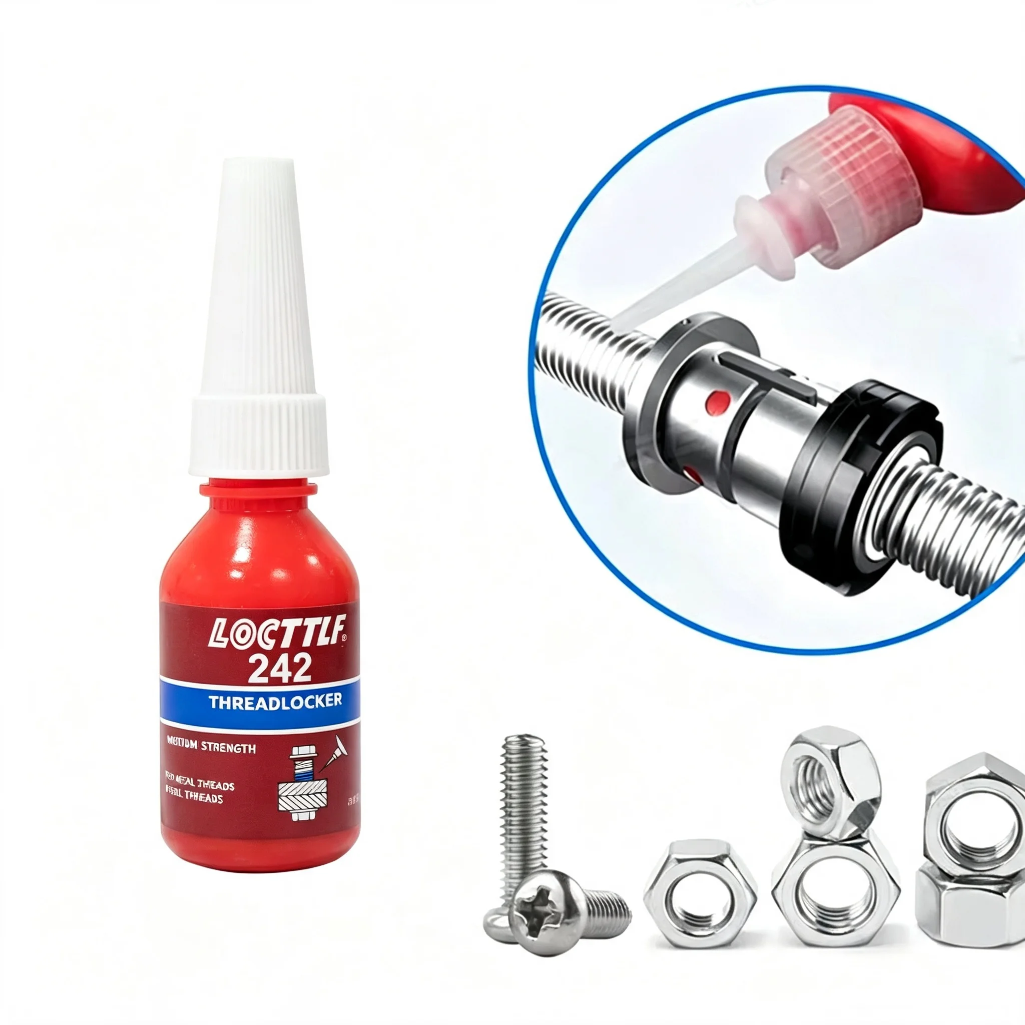 10ml Threadlocker 242 Blue Medium Strength Anaerobic Adhesive Anti-Rust Thread Lock & Seal For Hardware