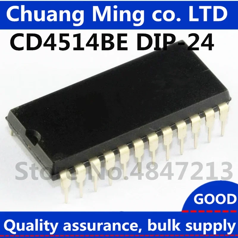 50pcs/lot CD4514BE CD4514BCN CD4514 4514 DIP-24 In stock