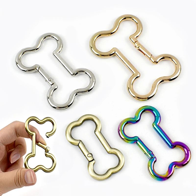 2/5/10Pcs Meetee 20-38mm Metall Frühling Schnalle Knochen Form Ringe Haken Tasche Strap karabiner Haustier Kragen Verschluss DIY Schlüsselbund Zubehör