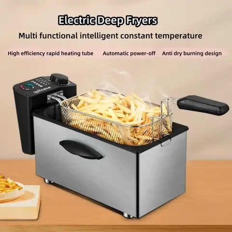 130-190의 220V 전기 딥 프라이어 ℃   조절 가능한 온도 조절, 정밀하고 효율적인 튀김 튀김