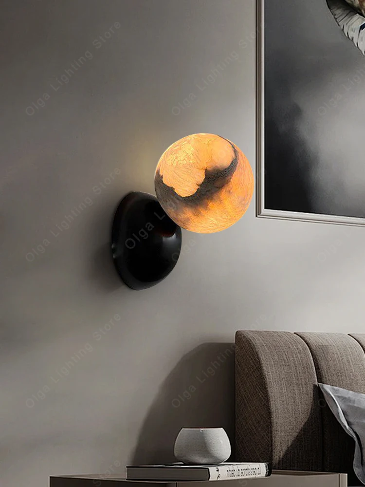 Designer Glossy Black Wall Sconce Elevate Your Bathroom Mirror with This Alabaster Wall Lights Luxury Terrazzo Lamps